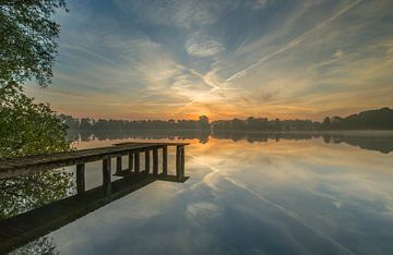 Jetty at sunrise by Marcel Kerdijk