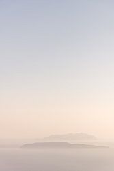 Zonsondergang in pastel tinten in Italië