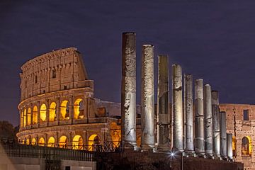 Rome - Vue de la Via Sacra vers le Colisée sur t.ART