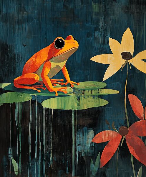 Orange frog by Dream Drip
