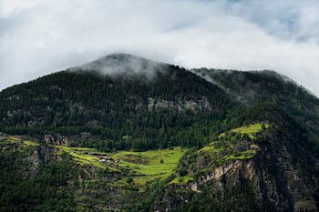 Die Hütten auf dem Berg