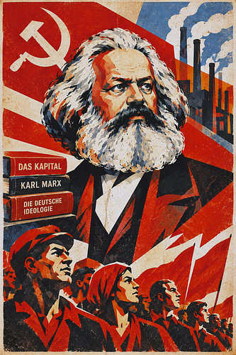 Propaganda van Karl Marx – Duitse filosoof en politiek denker