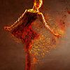 Rode ballerina in expressionisme van Arjen Roos