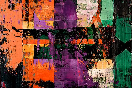 Kleurrijk abstract geometrisch kunstwerk