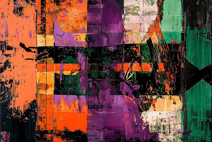 Colourful abstract geometric artwork by Art & Soul Creations