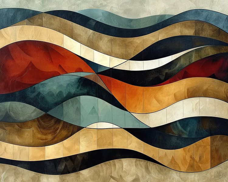 Vagues abstraites | Chuchotements des courants de velours par Caprices d'Art
