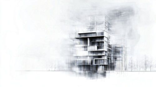 Modern gebouw met glazen gevel