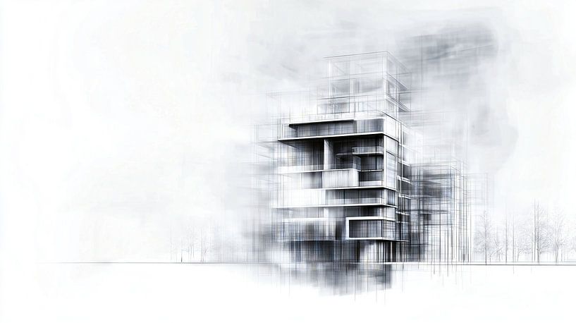 Bâtiment moderne avec façade en verre par Frank Heinz