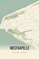 Vintage landkaart van Westkapelle (Zeeland)
