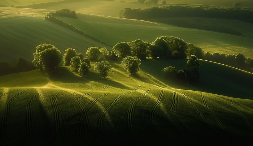 Überblick über Hügel von fernlichtsicht