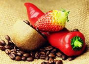 Kaffeebohnen Kiwi Erdbeere Paprika von Falko Follert Miniaturansicht