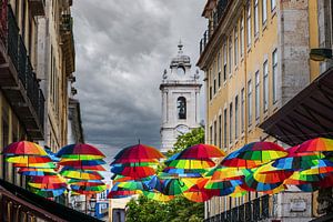 Parapluies à Lisbonne sur Jens Sessler