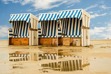 Beach chairs at the North Sea in Sankt Peter-Ording by Animaflora PicsStock