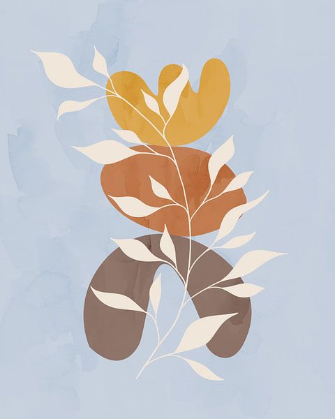 Abstract summer landscape with a plant by Tanja Udelhofen