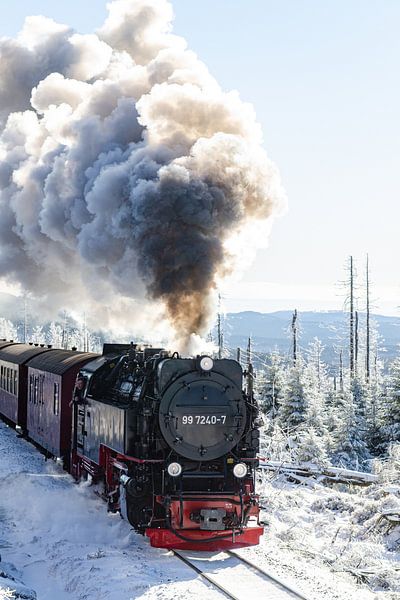 Winterdampf im Harz von Alexander Baumann