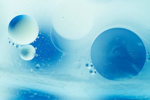 Galaxy (abstracte foto van olie en water, lijkend op planeten)