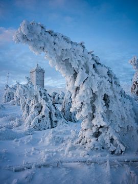Winter op de Brocken in de Harz van t.ART