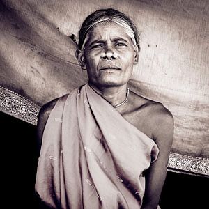 Traditionell geschmückte Frau aus Odisha, Indien