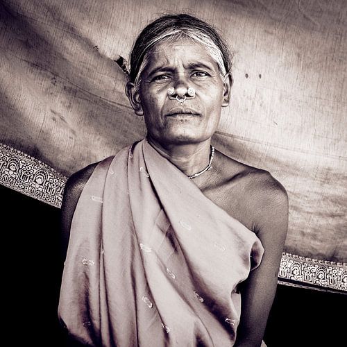 Traditionell geschmückte Frau aus Odisha, Indien