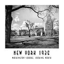 New York 1936: Washington Square, Looking North van Christian Müringer thumbnail