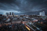 Shelf cloud above Rotterdam