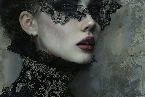 Mask Portrait | Enigmatic Lace Whisper