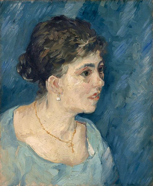 Portrait of a Woman in Blue, Vincent van Gogh by Masterful Masters