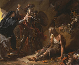 Benjamin West – Die Höhle der Verzweiflung – 1772 Allegorisches Gemälde von Timeless Artworks