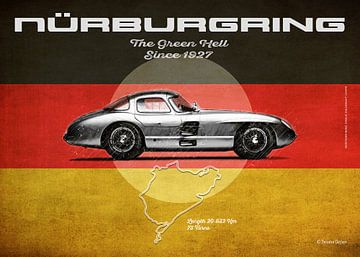 Nürburgring Vintage Uhlenhaut Coupe landscape format by Theodor Decker