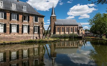 Church and pond of Wijnandsrade by Leo Langen