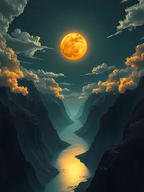Moonlit River Canyon