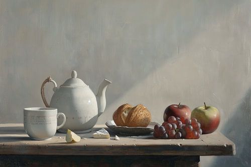 Nature morte - Table de petit déjeuner tranquille