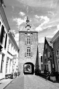 Vianen Utrecht Innere Stadt Schwarz und Weiß