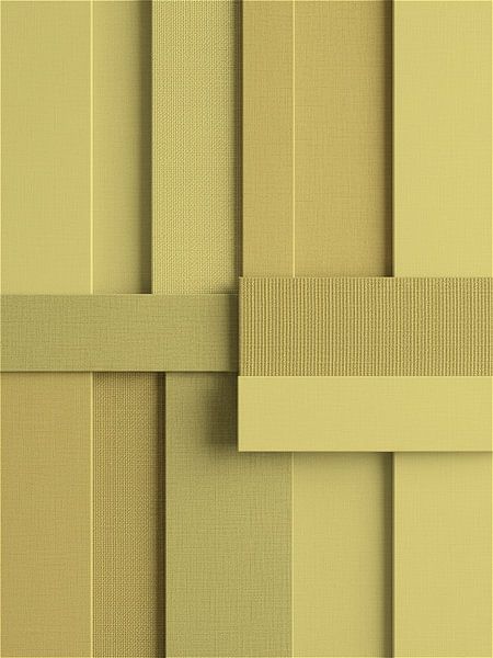 Minimal Art: Abstracte vormen op linnen in mosterdgele tinten van STUDIO MINIMAL ART