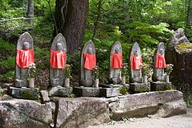 Six Rokujizo Statuettes: Guardians of the Six Paths of Transmigration by Dave Denissen
