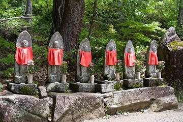 Six Rokujizo Statuettes: Guardians of the Six Paths of Transmigration by Dave Denissen