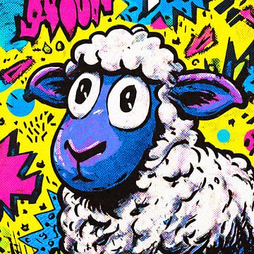 Pop Art sheep no. 3 by Digital Picture Art