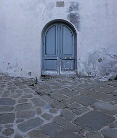 Porte bleu glacier sur Maikel Becker