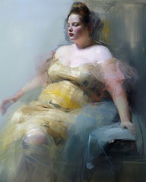 Dimanche de farniente, portrait aux couleurs pastel sur Carla Van Iersel