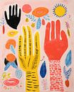 Illustration: hands, colourful and playful by Studio Allee thumbnail