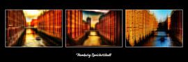 Triptyque Hambourg Speicherstadt sur Dieter Walther