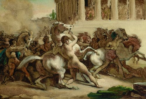 The race of the horses without riders