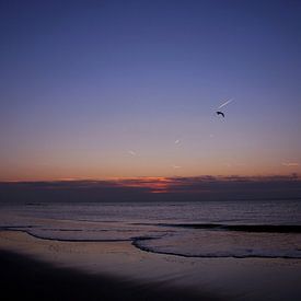 Sonnenuntergang in Noordwijk aan Zee, Niederlande von Bram Jansen
