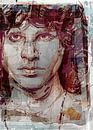 Jim Morrison, (the Doors) pop art van Jos Hoppenbrouwers thumbnail
