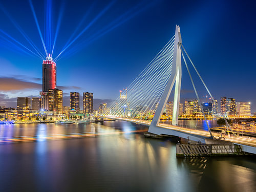 De skyline van Rotterdam