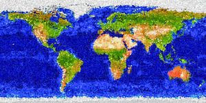 Kubistische wereldkaart