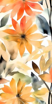 Blumen und Blätter in Pastelltönen von Retrotimes