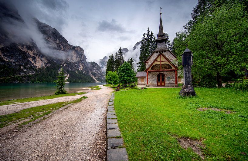 Cappela at Lago di Braies by Rene Siebring
