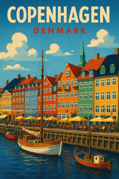 Kopenhagen van Poster Art Shop