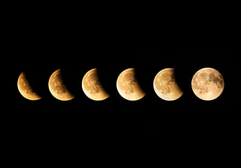 Lunar eclipse composite photograph